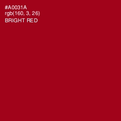 #A0031A - Bright Red Color Image
